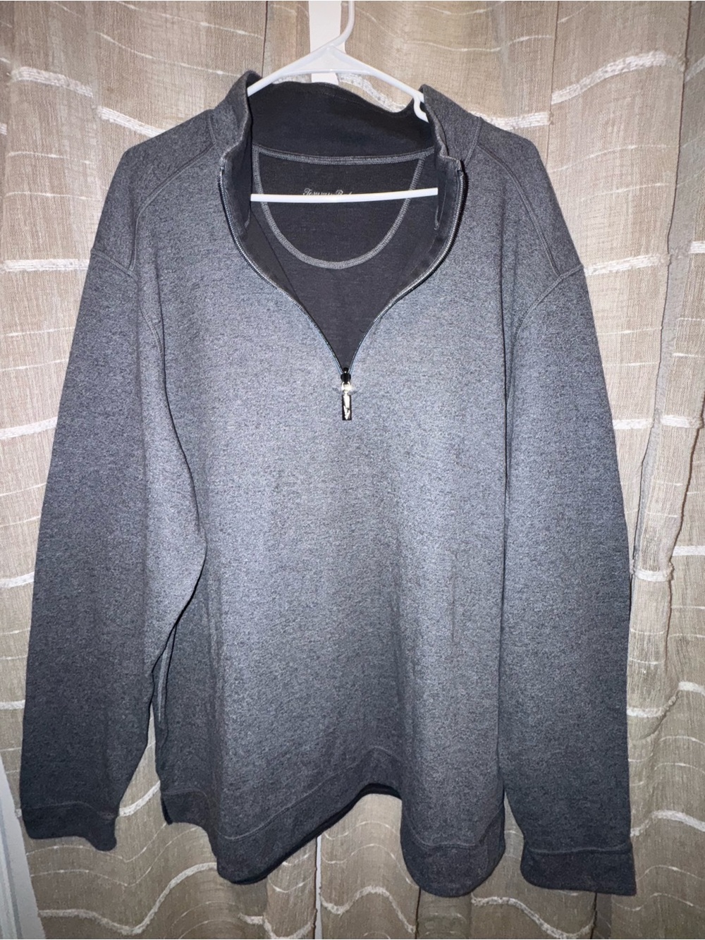Tommy Bahama Men's Dark Gray Half-Zip Sweater Pullover